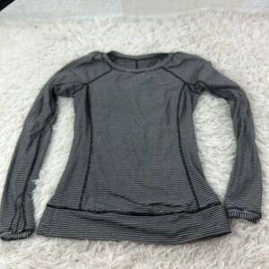 Lululemon Race Your Pace Long Sleeve Hyper Stripe Heathered Angel